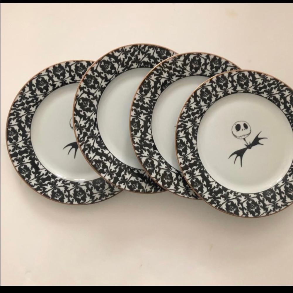 Disney jack skellington plate set